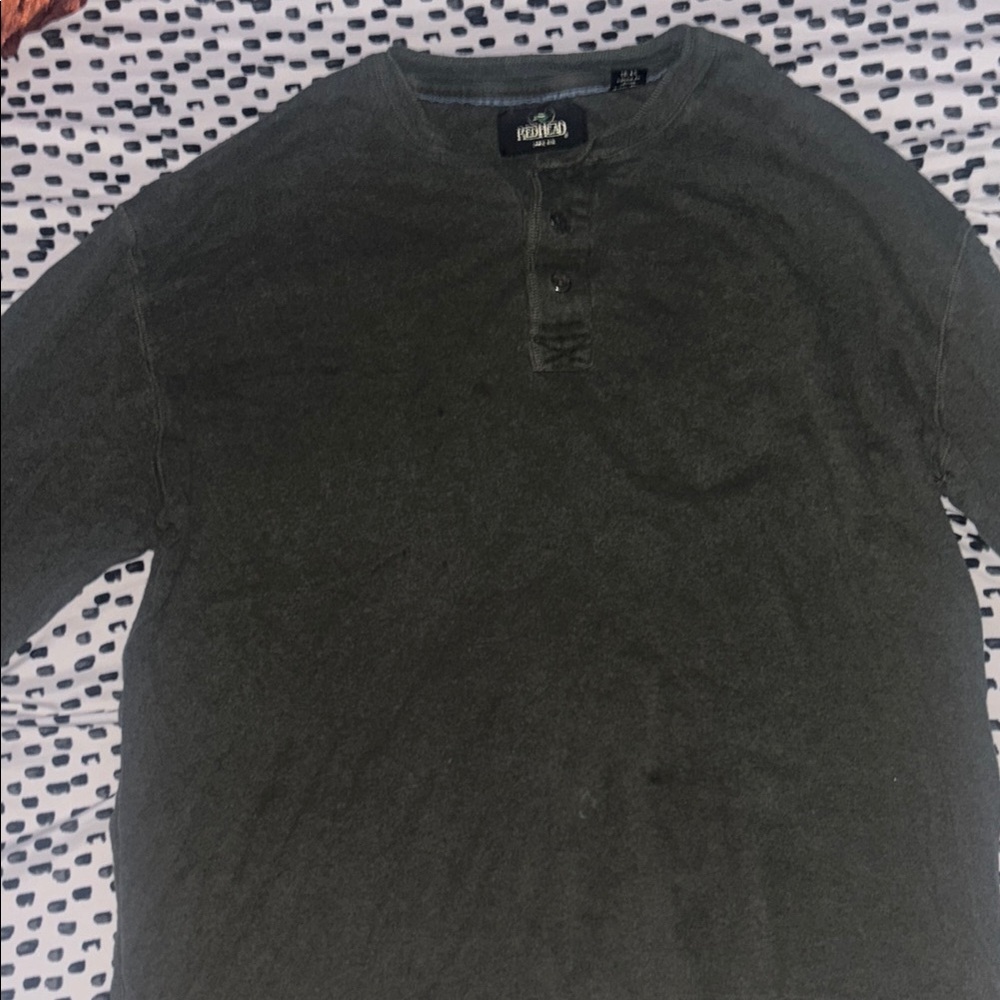 RedHead Green Long Sleeve Tee Classic Comfort